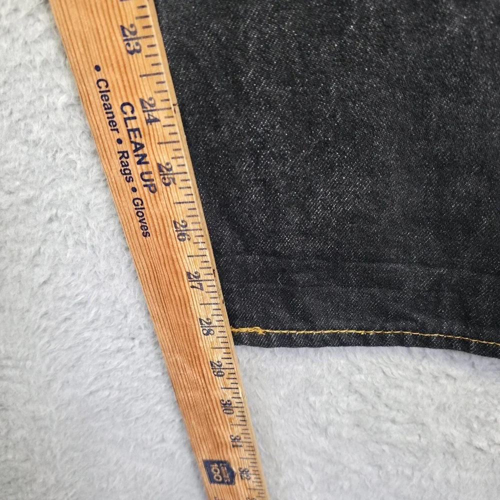 Levis 501 Jeans Mens 38x32‎ Black Straight Original Fit Button Fly Denim 36x28